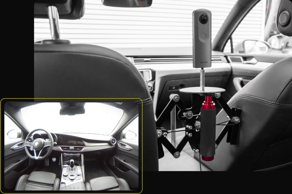 cameratechniek van fotostudio pre-motion360 binnenboord